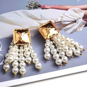 Golden Pearl Drop Earrings!